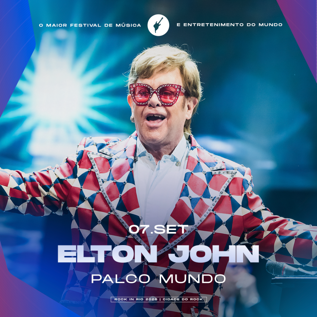 Elton John, leyenda del pop adulto, confirmado como headliner de Rock in Rio 2026